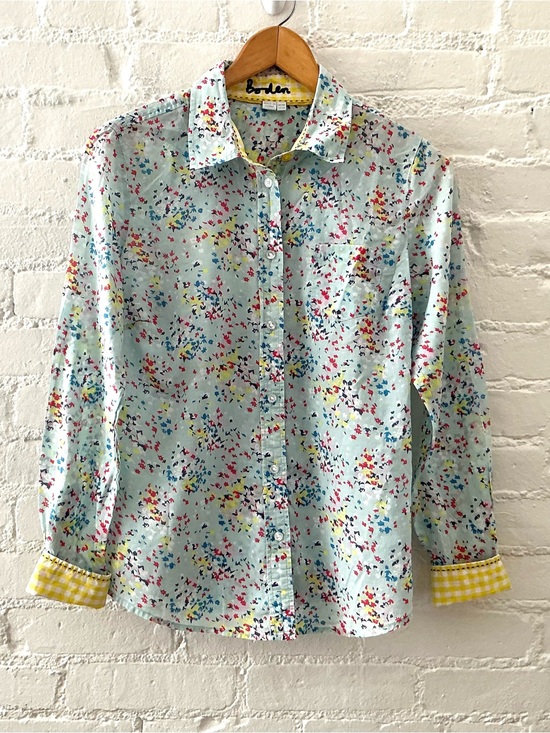 Boden Tops - Boden Floral Button Front Shirt Sienna Colorful Ditsy Print Cotton Blouse US 6